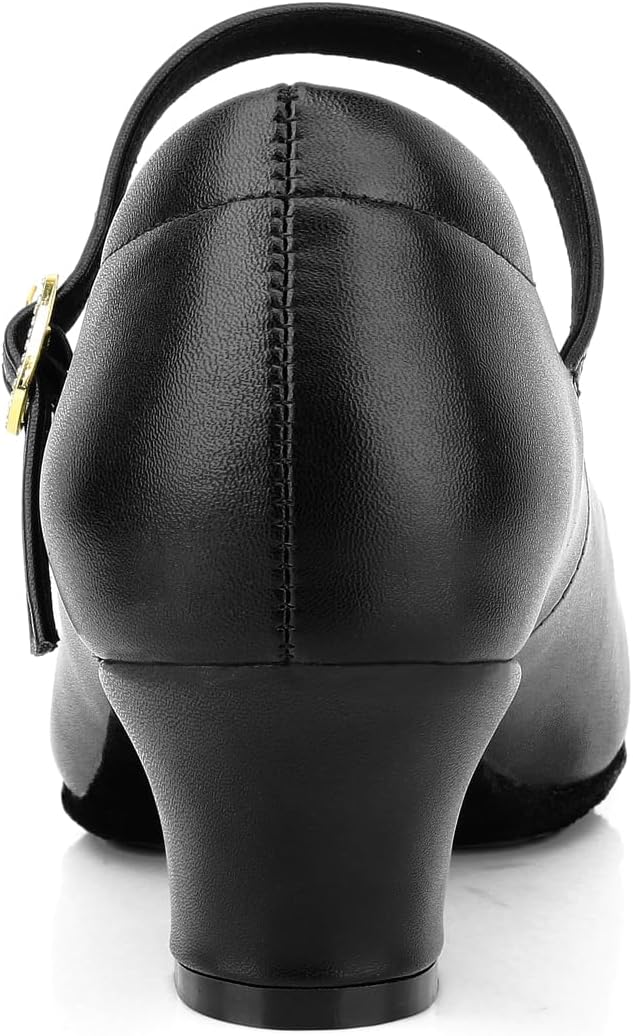 Women's Character Shoes Wedding Ankle Strap Heels Latin Dance Pumps - Image 5