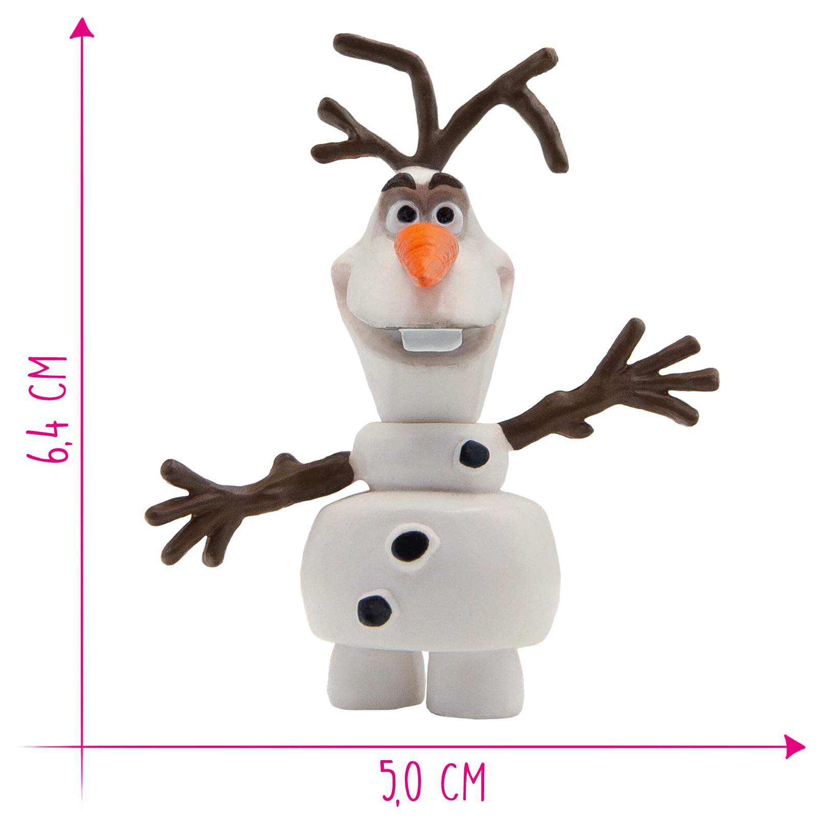 Bullyland Bullyland 12963 – Figurka zabawkowa, Kraina Lodu Walta Disneya – Olaf, ok. Figurka o wysokości 4,5 cm, z miłością, ręcznie malowana, nie zawiera PCV, świetny prezent dla chłopców i dziewcząt