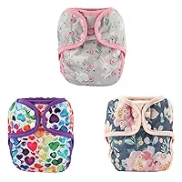 Vista 22 de Pañal para bebé, talla única, 8 libras a 36 libras (búho conejo zorro)