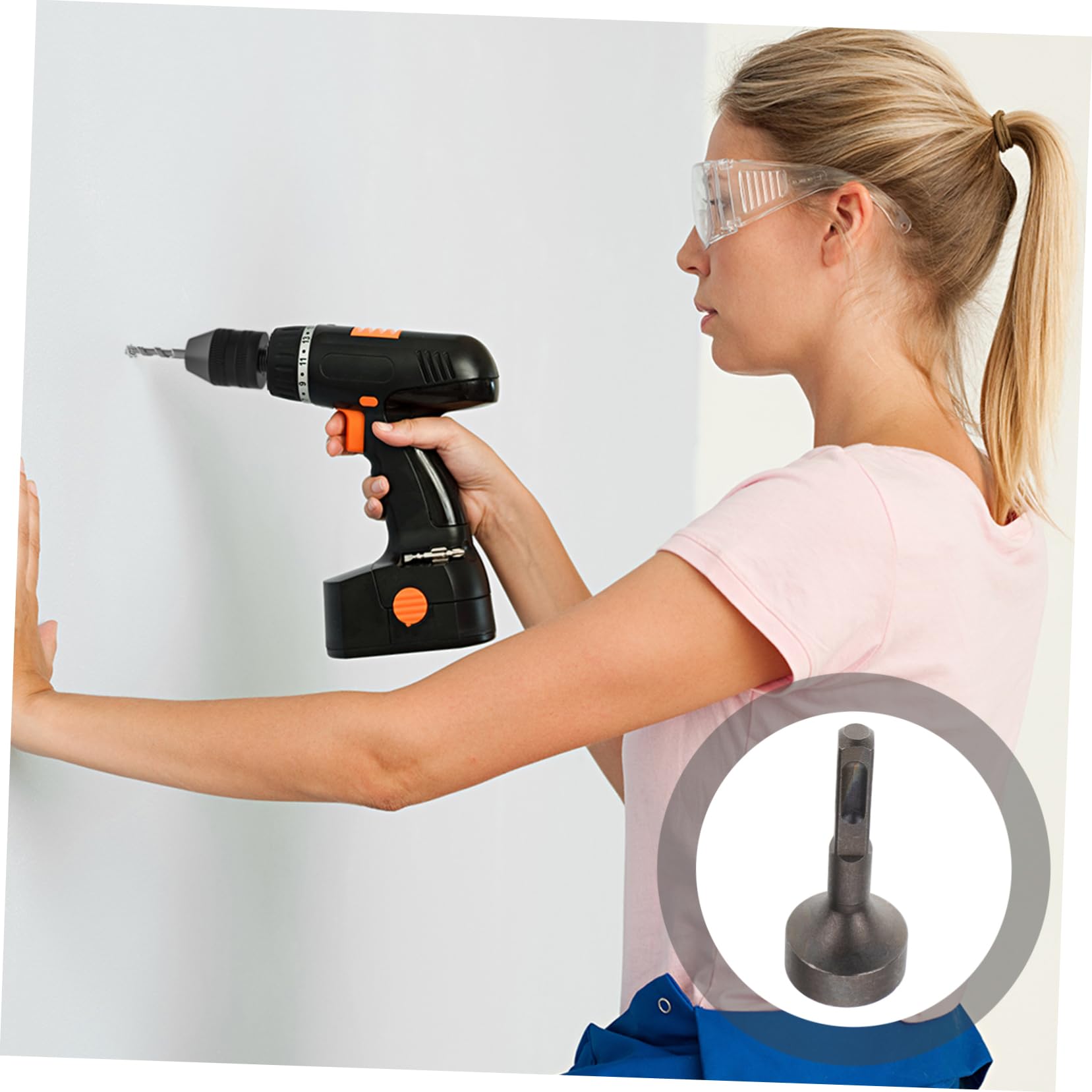 BUTIFULSIC Piling Hammer Rotary Hammer Grounding Rods Tool Grounding Rods Tools Sds Plus Ground Rod Driver Hammer Drills Supply Rotary Hammer Pole Driver Grounding Rod Driver Silver Alloy