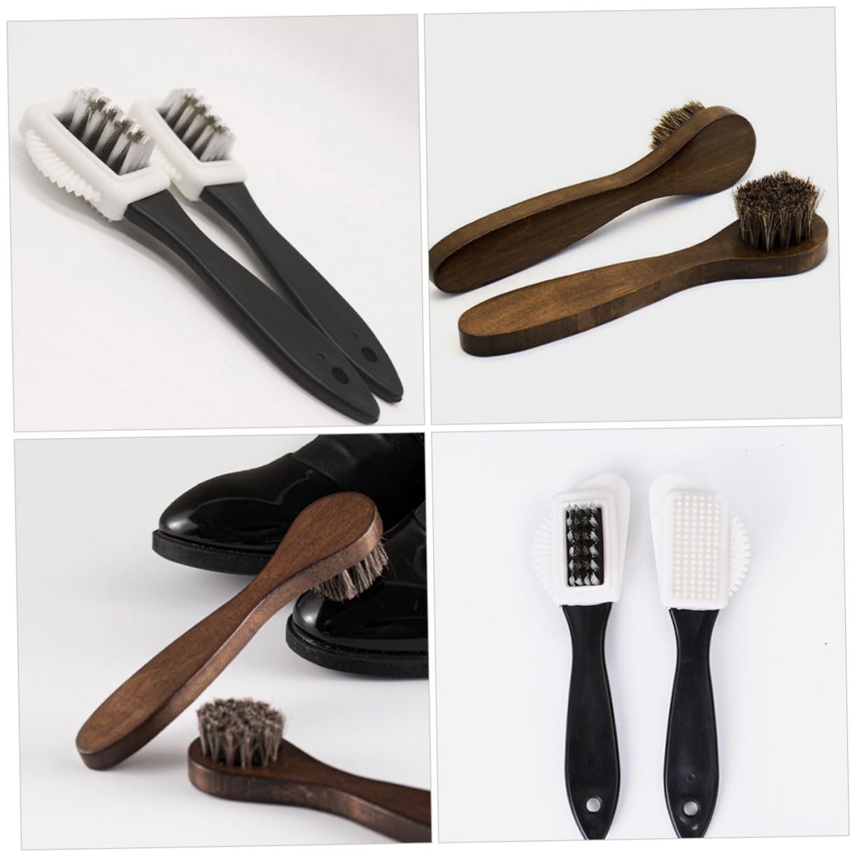 BESPORTBLE 5 Set Kit Spazzola Per Stivali Spazzola Per Scarpe Con Setole Spazzola Per Lucidatura Scarpe Spazzola Per Pulizia Scarpe In Pelle Scamosciata Spazzola Per Pulizia Scarpe 2 pezzi * 5