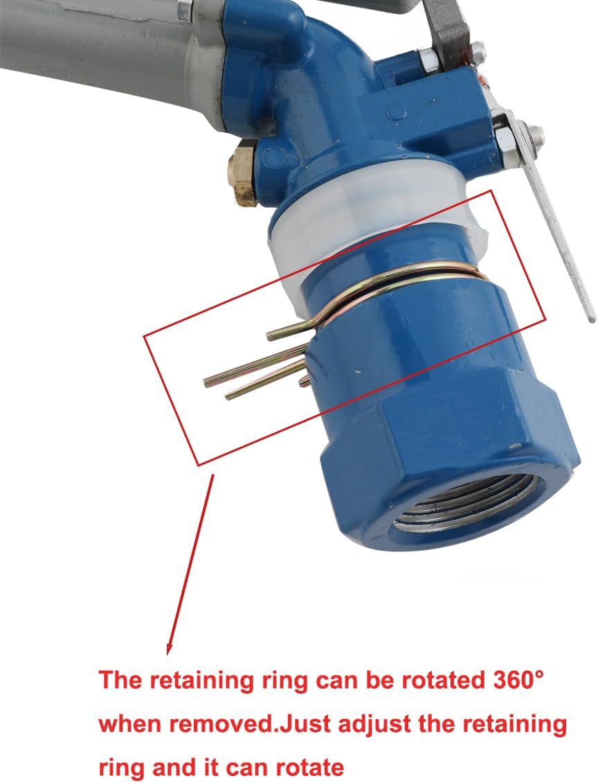 360 Degree Adjustable Sprinkler Gun 2Pcs, Large-Scale Industrial Sprinkler Irrigation Spray Gun Impact Spray for Farms Orchards Tea Gardens Forestry Wheat 1 Inch