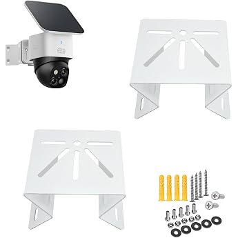 Pack of 2 Stainless Steel Outer Wall Corner Bracket Compatible with Eufy Security SoloCam S340/E30/E42 Rust-Resistant Camera Bracket for CCTV Cameras Wide Angle Holder for Indoor and Outdoor Use