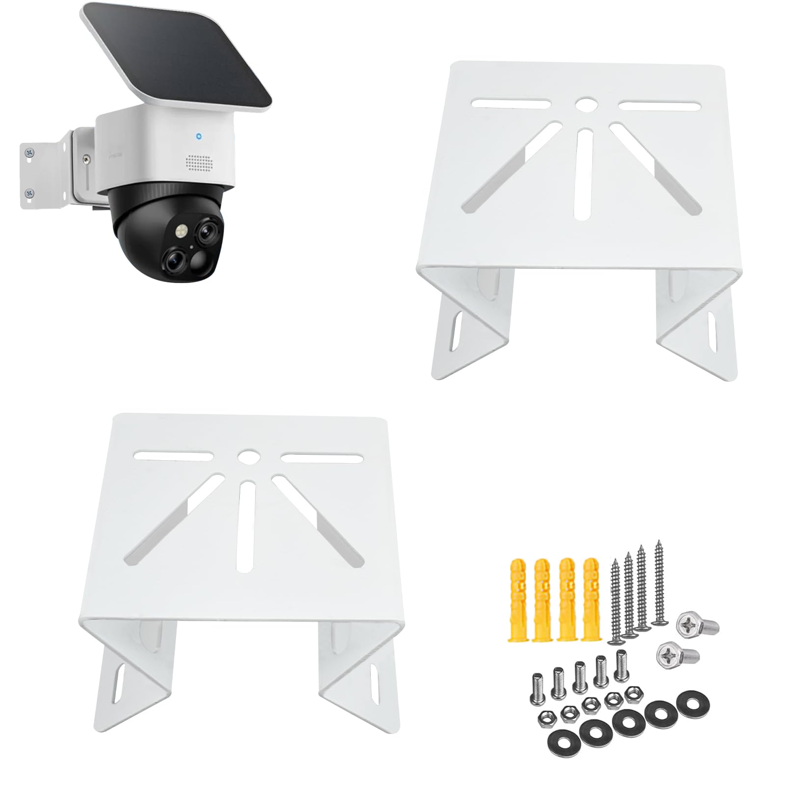 2 Pack Stainless Steel Corner Mount Bracket for Eufy SoloCam S340/ E30/ E42