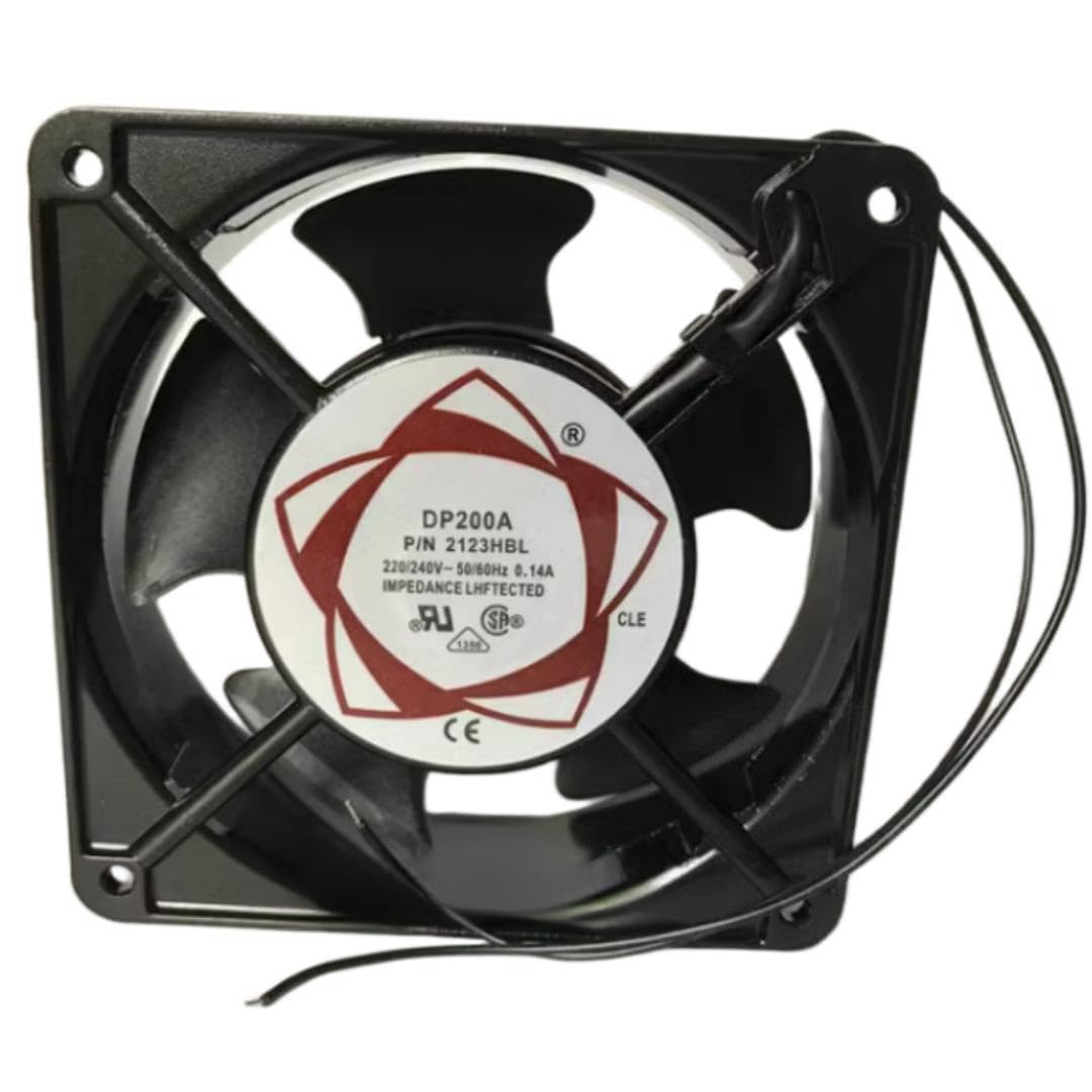 DP200A P/N 2123HBL Fan 12CM for 220/240V 0.14A 12038 120X120X38MM 2-Wire Cooling Fan