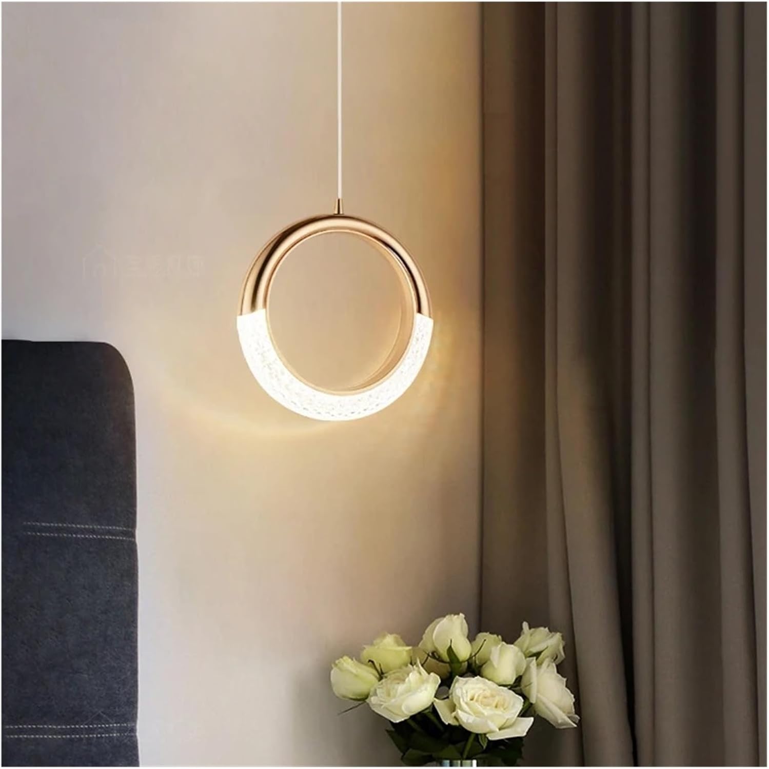 Luxury Bedroom Bedside Small Pendant Light Modern Long Line Restaurant Study Creative Moon Corridor,Elegant Lighting