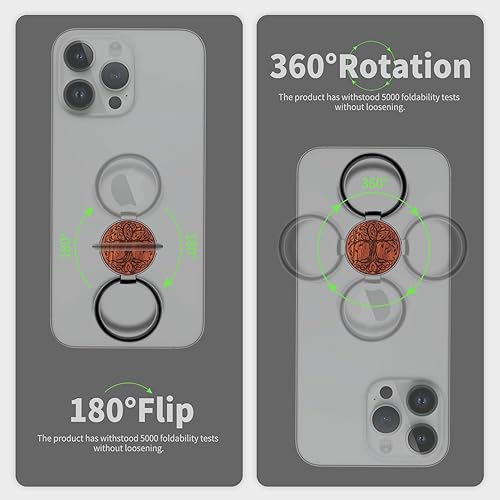 Miniatura 6 de Carveit Soporte de madera para teléfono celular, soporte de agarre para teléfono, compatible con Galaxy S23 Ultra S22, iPhone 15 Pro Max, 11, 12,