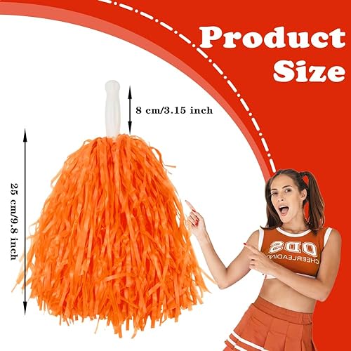 Miniatura 2 de Lovecheer 24 pompones de plástico de animadora con asa para animadoras deportivas y bailar