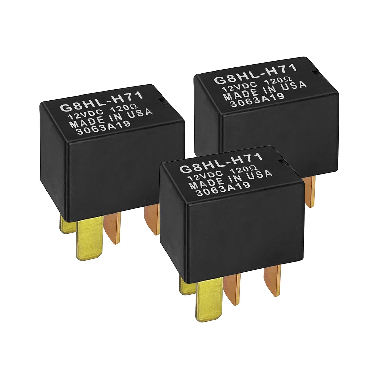 G8HL-H71 Relais 12VDC (3er-Pack) - Kompatibel für Honda Accord (2003-2014), Civic (2006-2014), CR-V (2007-2014), Acura MDX (2007-2014) uvm. - Für Klimakompressor, Scheinwerfer, Hupe, Lüfter