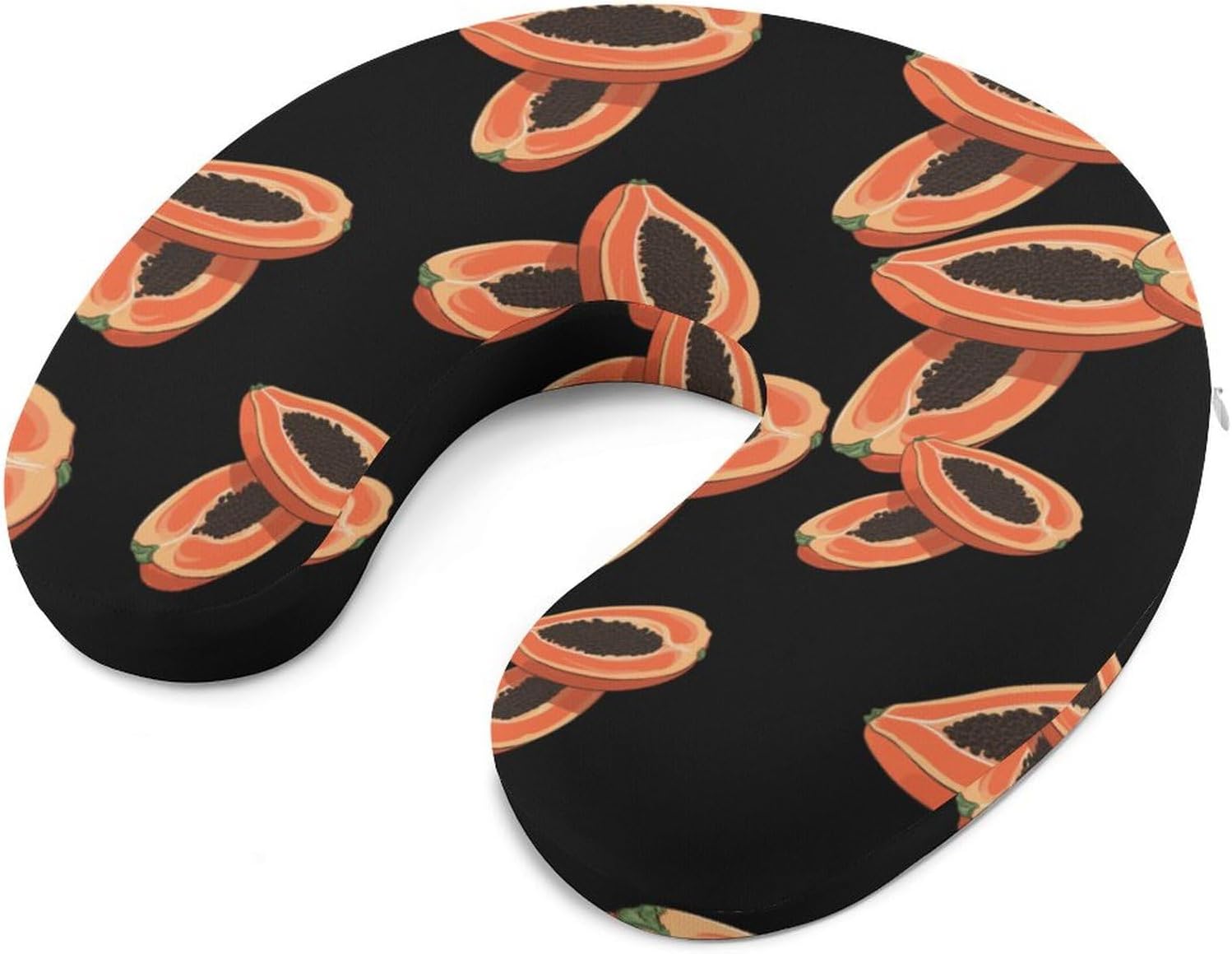 Pawpaw Fruits U Shaped Neck Pillow Portable Travel Airplane Headrest Pillow Lightweight Support Pillow Cushion