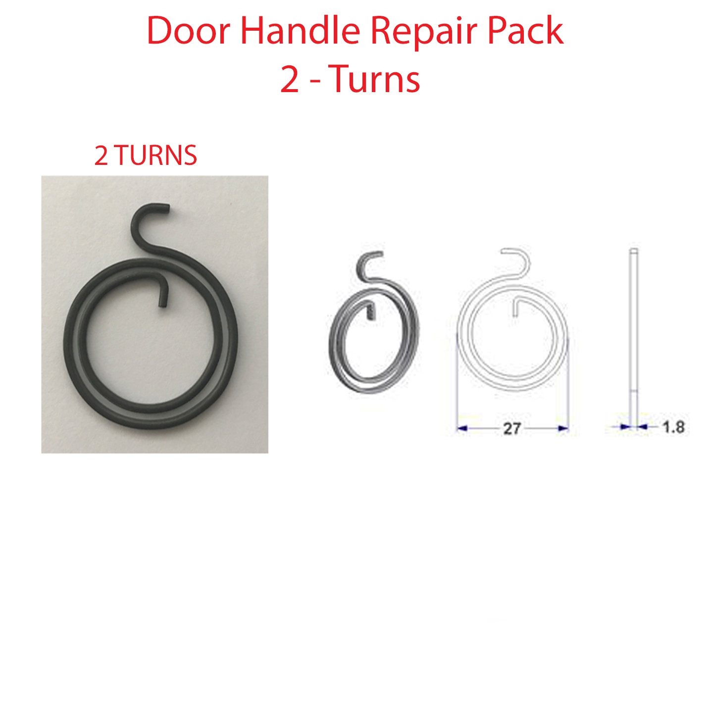 10 x Door Handle Springs Replacement Internal Coil Repair Spring 2