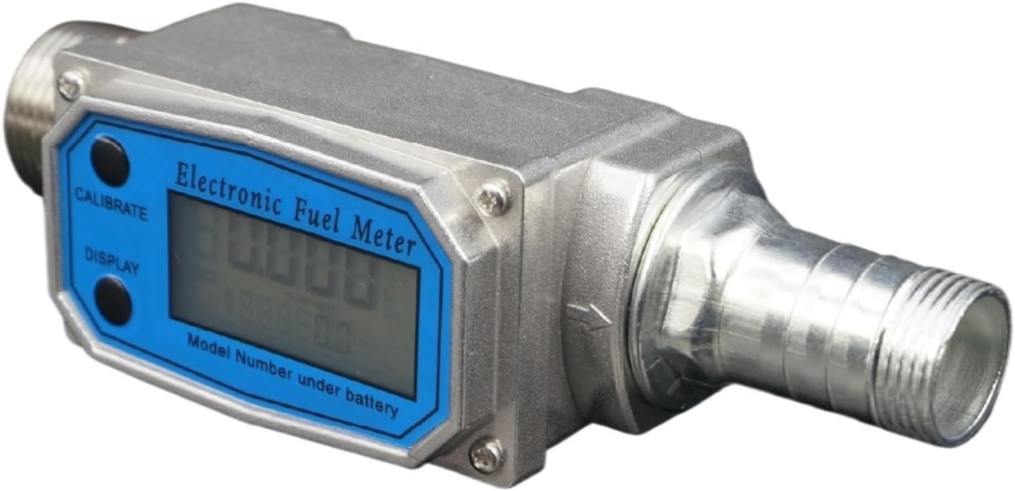 Digital Turbine Flow Meter 4-20mA Inline Liquid Flow Sensor for Water and Diesel Applications(1-inch-1.2 Tube)