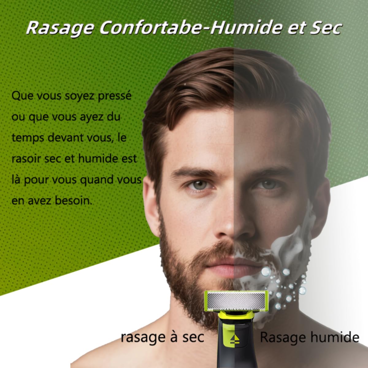 Lames de rasoir compatibles avec One Blade, lot de2/3/4/6, pour rasoir/tondeuse électrique Philips One Blade (6)