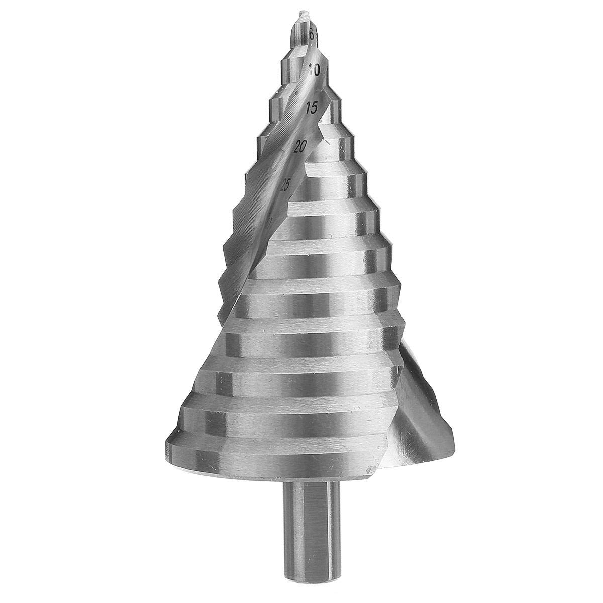 VIDOO Wiertło Stopniowe HSS 4341 6-60mm Stal Szybkotnąca 12 Stopni Proste