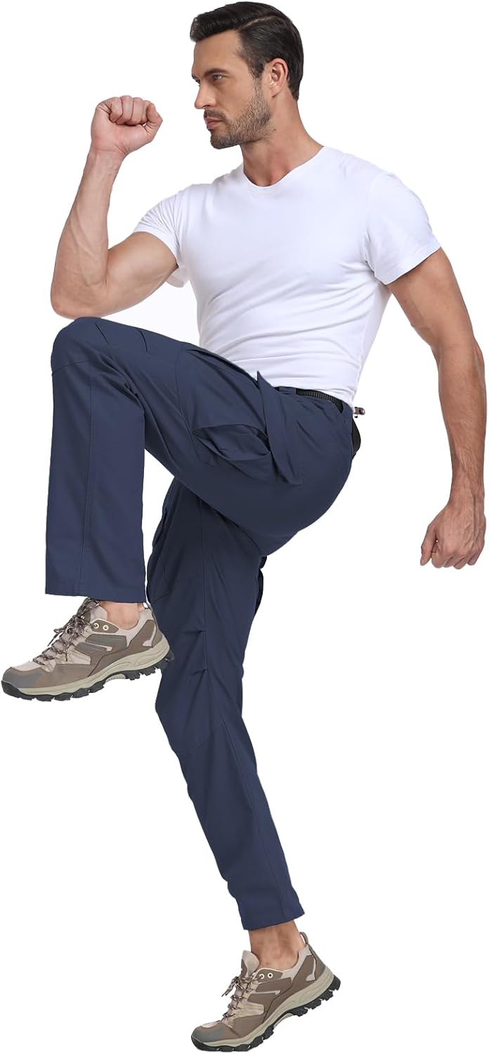 NAVEKULL Cotton Work Cargo Pants Stretch Lightweight Tactical Military Hiking Outdoor Pants with 8 Pockets - Image 7