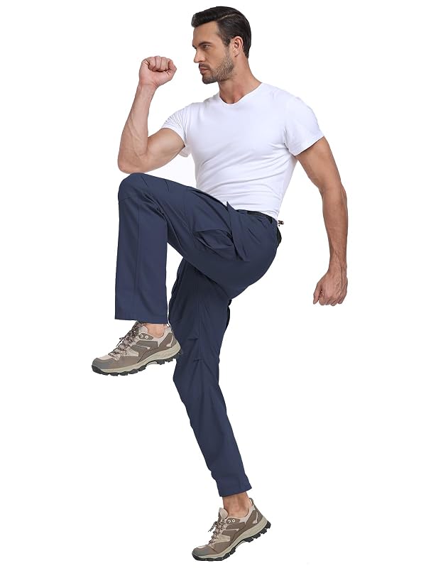 NAVEKULL Men's Work Cargo Pants Cotton Stretch Tactical Pants Lightweight Slim Fit Ripstop Military Trousers Relaxed Fit EDC Utility Construction Casual Hiking Outdoor Pants Multi Pockets by NAVEKULL - Used condition - Image 7