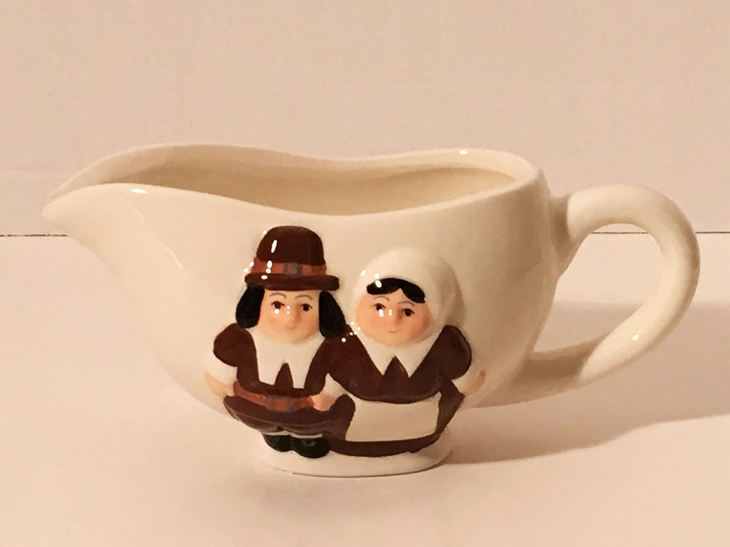 The Pilgrim Pair Thanksgiving Gravy Boat by Publix