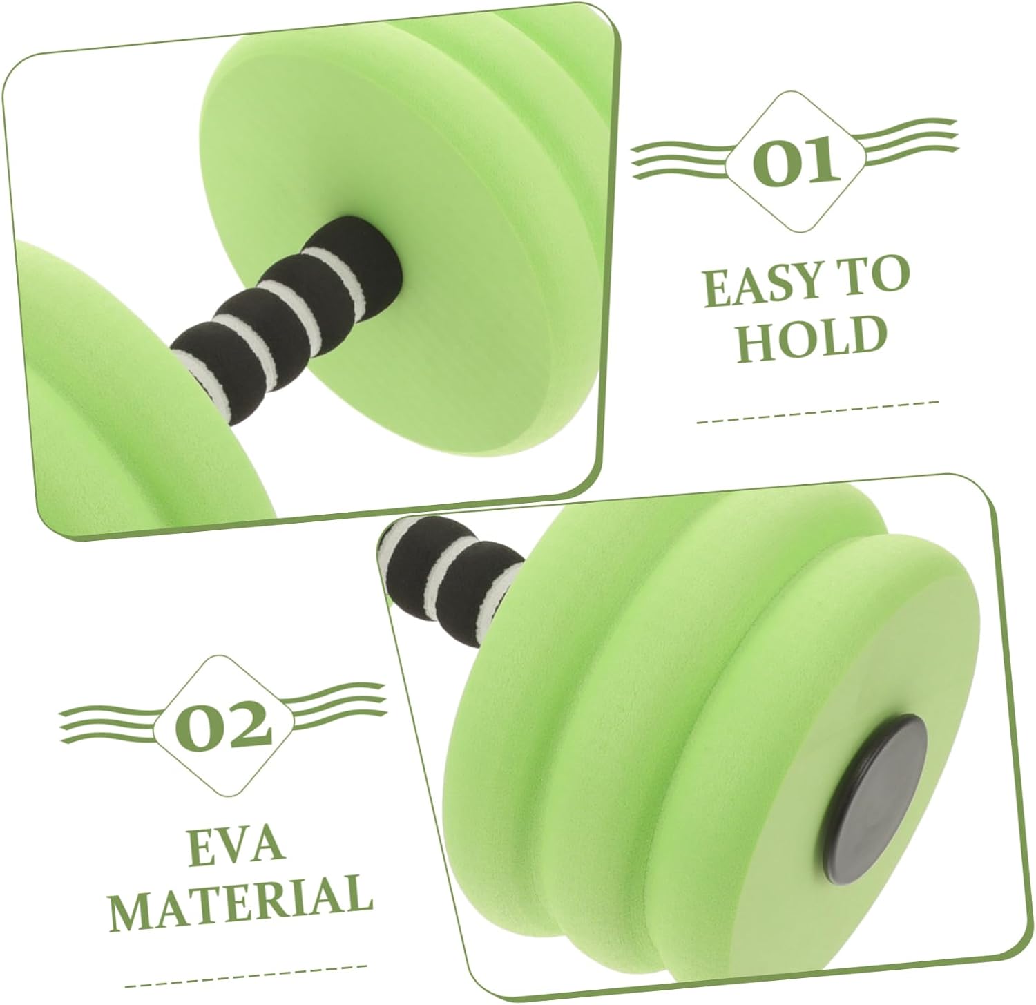 Buoyancy Dumbbells Weights for Pool Exercise Water Aerobics Equipment Exercise Weights Swim Pull Buoy