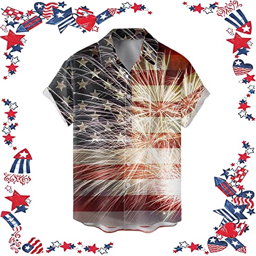 Mens Big And Tall T Shirts Male Spring And Summer Independence Day Celebration Casual Vintage Distressed Partial Beige #TOP3