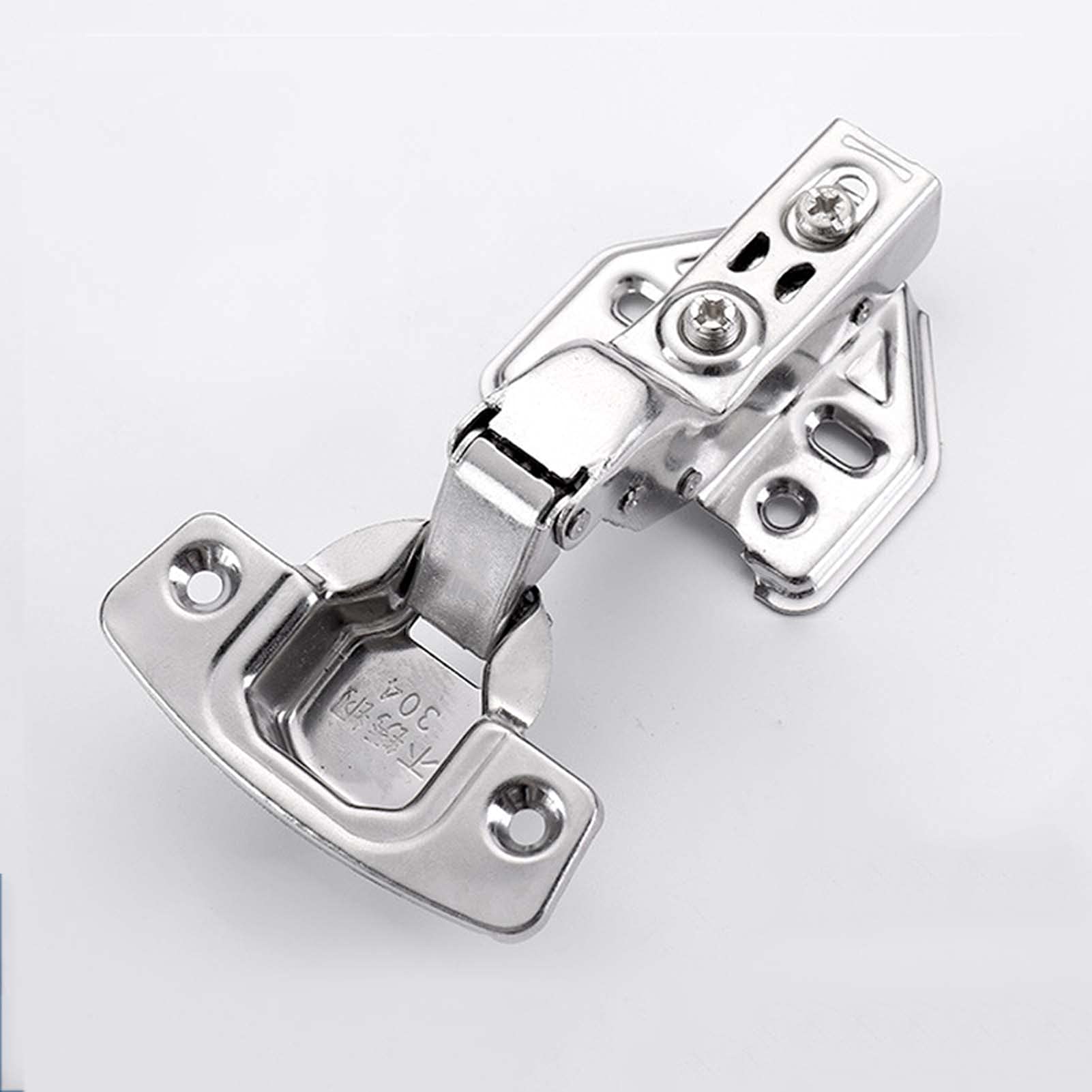 10Pcs Kitchen Units Door Hinges, Soft Close Cupboard Wardrobe Doors, Folding Hinge with Screws, Mute Cabinet,Big Bend