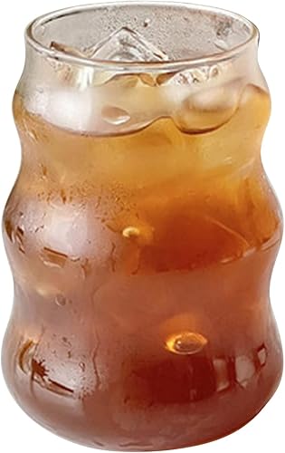 Miniatura 9 de Ochine Vasos de vidrio acanalados, copas de vino acanaladas, copas de vino, tazas de café, tazas de cóctel, tazas de café, tazas de café, taza de