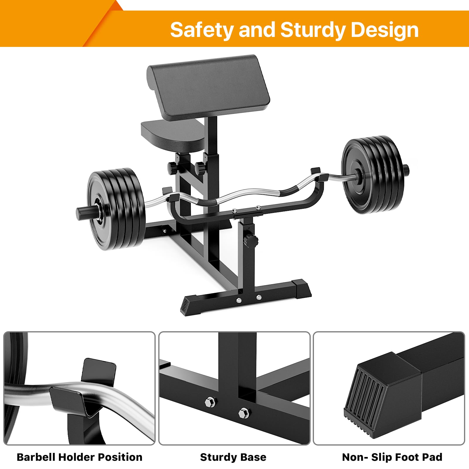 Titan Fitness Preacher-Curl-Station – Verstellbar, 113,4 Kg Kapazität, Für Bizeps-Training