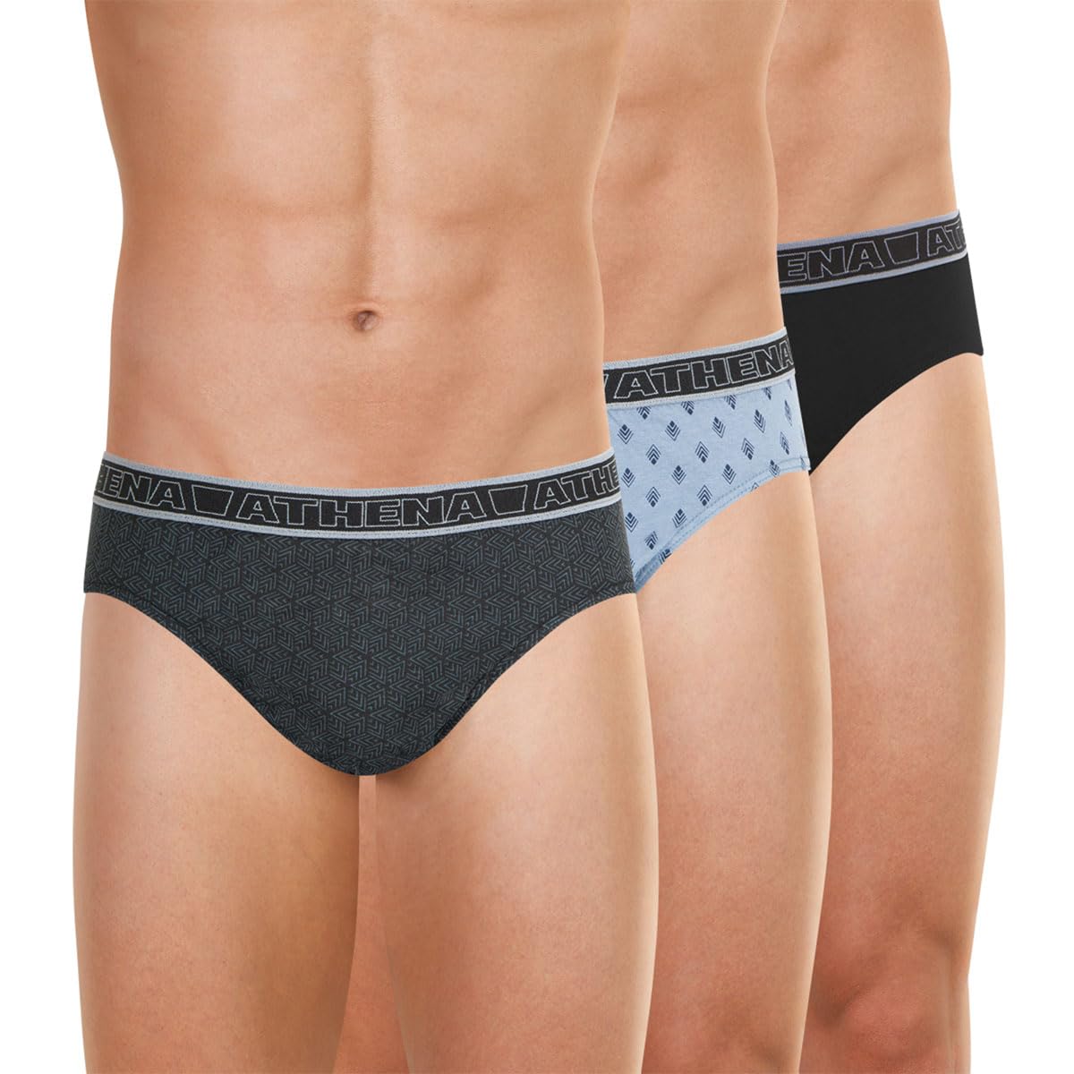 Athena Men's Imp Noir/Gris/Noir Athéna Tonic Underwear,