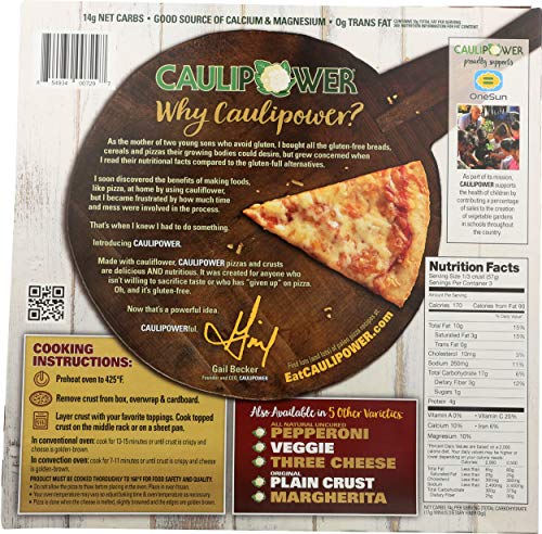 CAULIPOWER Paleo Cauliflower Pizza Crusts, Grain Free, Gluten Free, Non-GMO, Lower Carb, and Keto-Friendly (4 Crusts) - Thumbnail 2