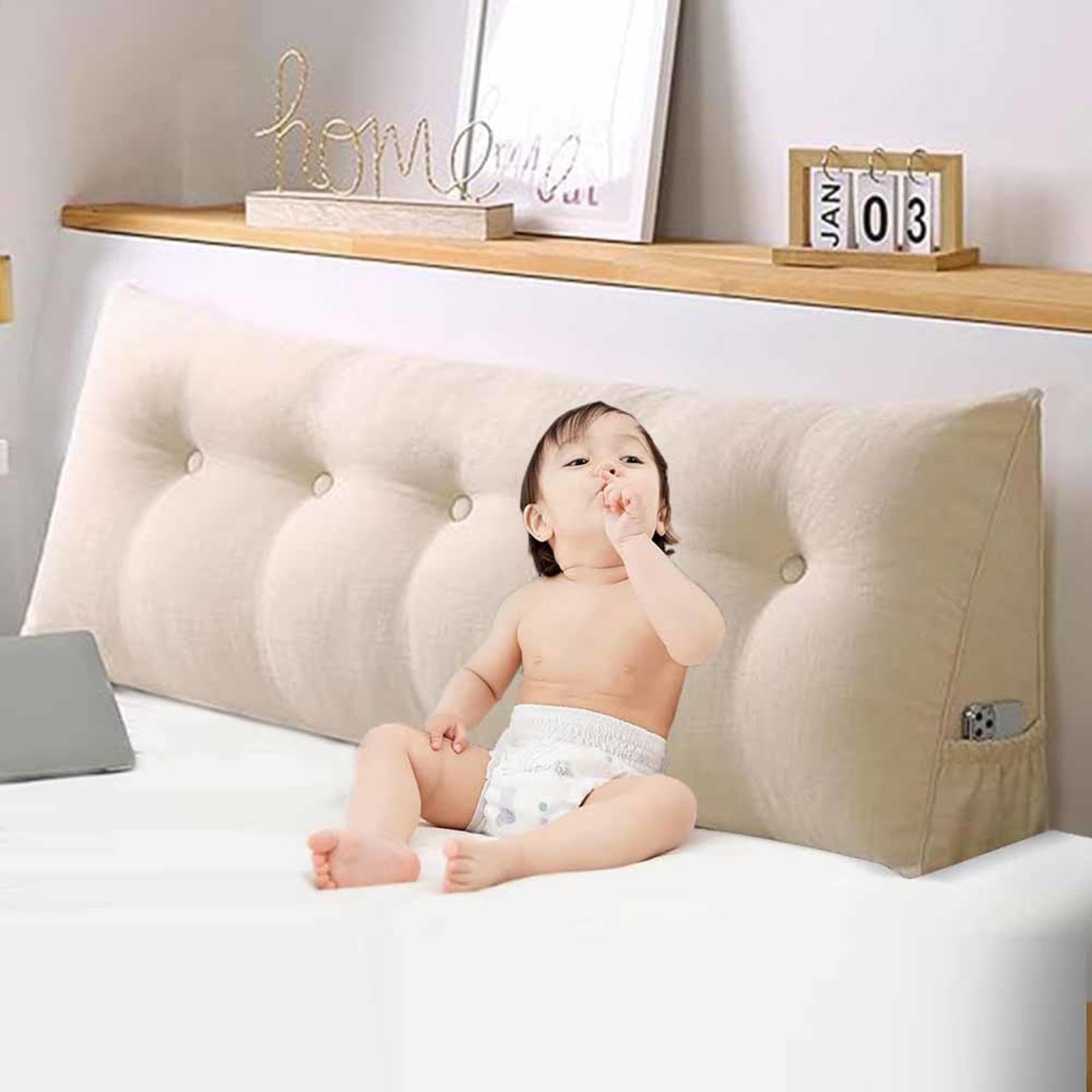 Rückenkissen Sofa Groß Hoch Keilkissen Bett Kopfteil Beine Knie Lesekissen Für Bett Keilkissen Sofa Bürostuhl Auto Stuhl Sofakissen Mit Füllung Und Bezug Lesekissen,#4-100x20x50cm