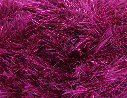 King Cole Tinsel Chunky Knitting Yarn Sparkle Eyelash Wool 1 x 50g (Pink - 1584)