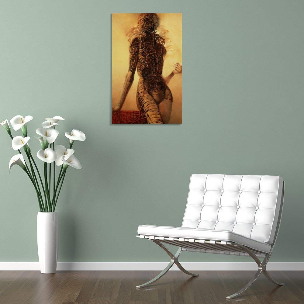 SDYYFF Obraz ścienny na płótnie 60 x 90 cm Senza Cornice Zdzislaw Beksinski Canvas Modern Family Bedroom Decor