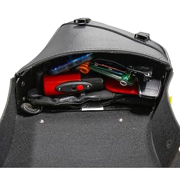K♢061 maboow450 Handcrafted Black Motorcycle Swingarm Bag - Dual Shock