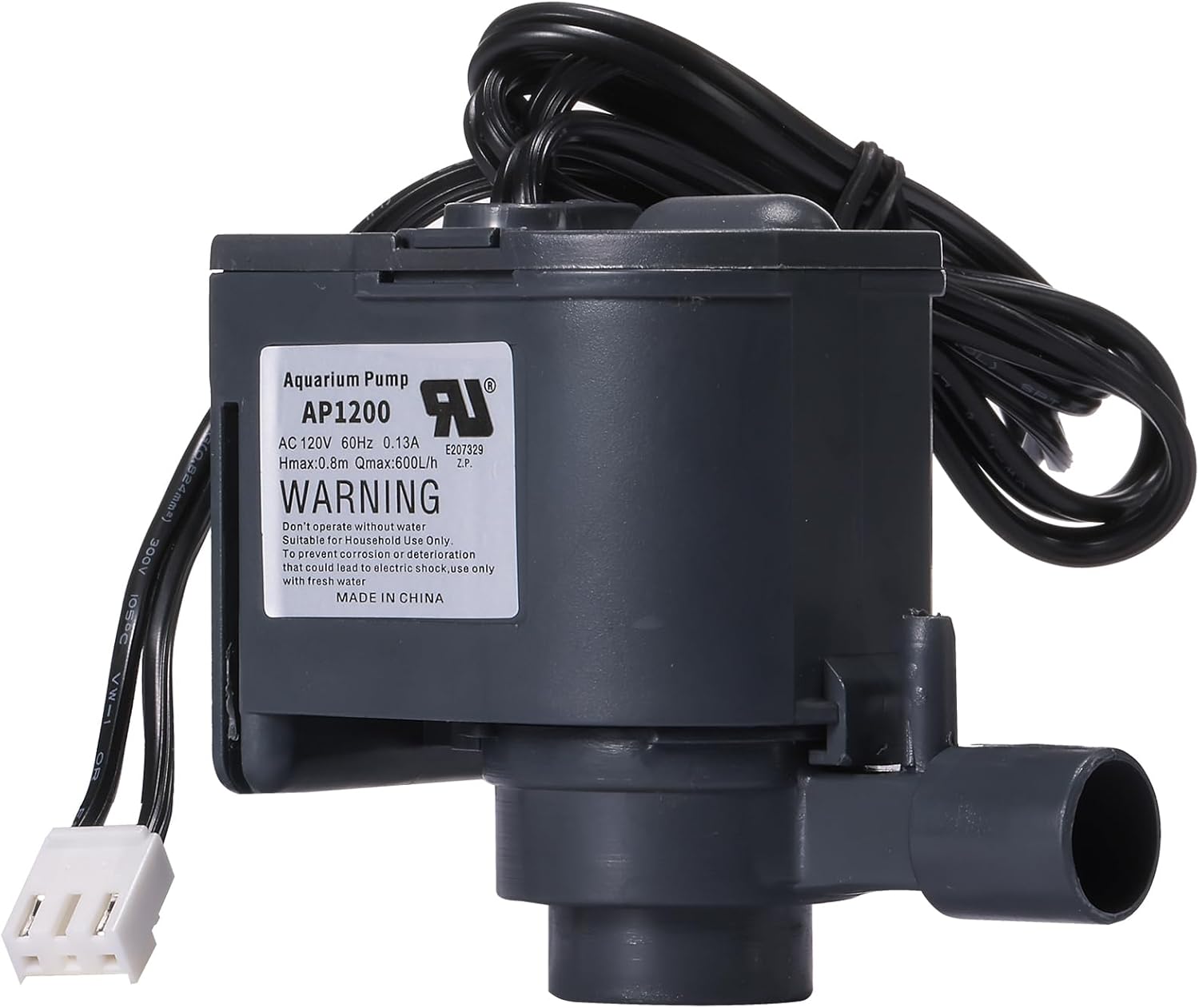 AC 120V AP1200 Commercial Large Flowing Water Ice Machine Water Pump Small Circulating Submersible Pump For HZB-30F,HZB-38F,HZB-32,HZB-45,HZB-65,HZB-90,HZB-120,HZB-160 Ice Maker 60Hz 0.13A Hmax:0.8m