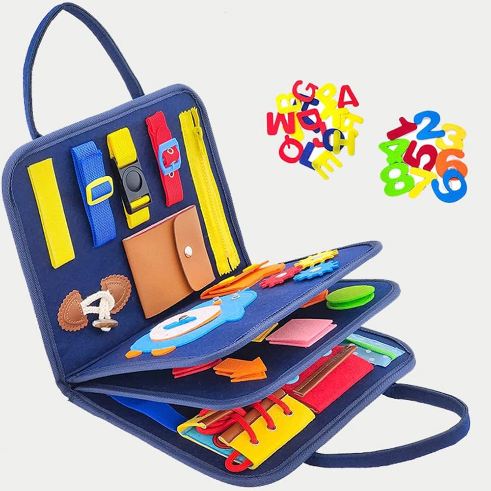Beafaoo Busy Board Montessori Giocattoli A Partire Da 1 2 3 Anni Feltro Animali Dinosauri Quiet Book Sensoriale Busy Book Per Leducazione Della Prima Infanzia Leducazione Dei Bambini 2 2