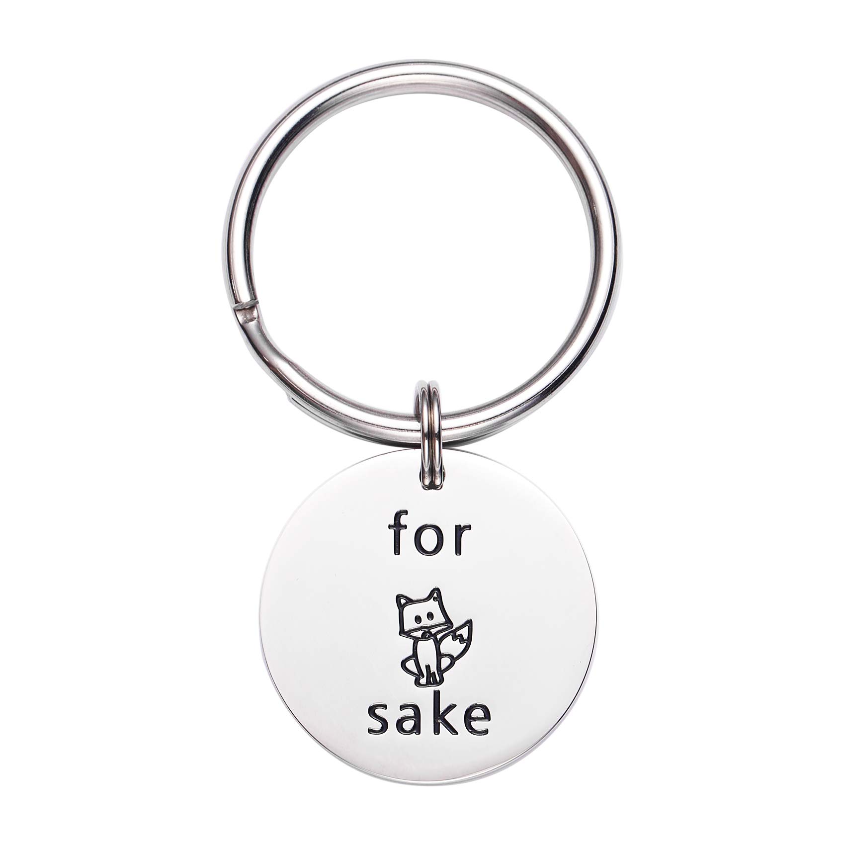 LParkin For Fox Sake Zero Fox Given Stainless Steel Funny Keychain Gift