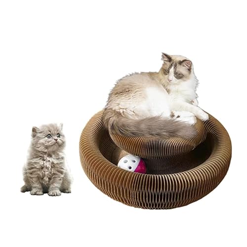 Enkman kitty kurlz Magic Organ Cat Scratcher Board Cat Ball Adventure The Ultimate Interactive Mental Physical Exercise for Indoor Cats Toy
