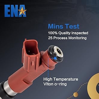 ENA Set of 6 Fuel Injector Compatible with Toyota Lexus Sienna Avalon Highlander Venza RAV4 Camry ES350 RX350 V6 3.5L 2005 2006 2007 2008 2009 2010 2011 2012 2013 2014 2015 Replace For FJ763