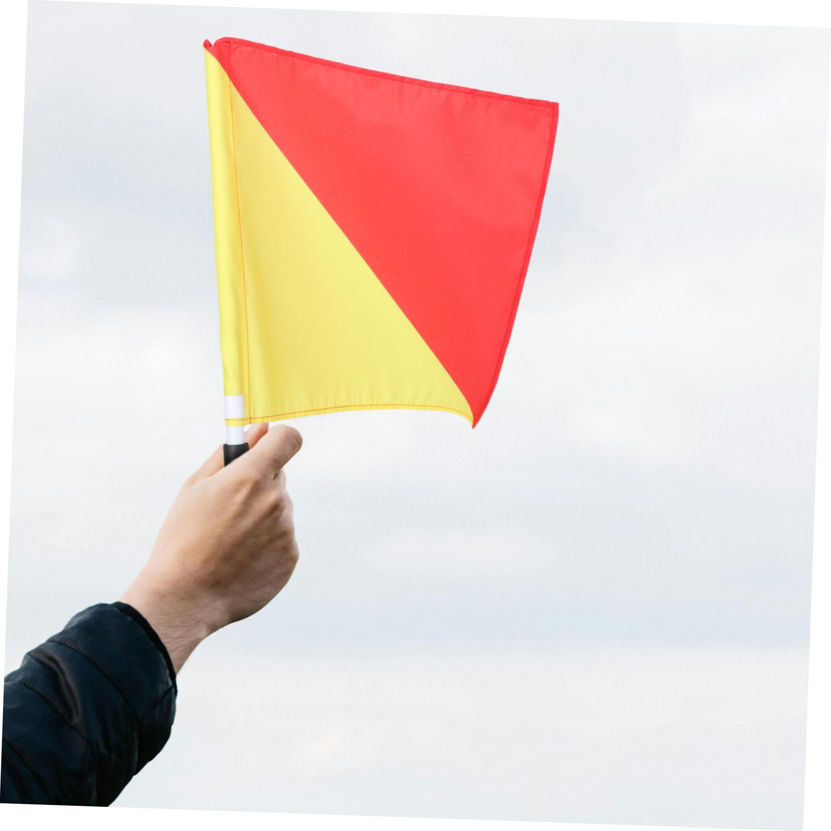 Cabilock Banderas Señalización Seguridad Para Entrenamiento Marino Y Banderas Mano Pvc Rojo Amarillo Para Ejercicios Y Comunicación Naval 2 Piezas X 5