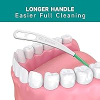 Vista 7 de Dr. Emma Púas dentales de menta curvadas suaves de goma para dientes, fáciles de usar con estuche de transporte, 90