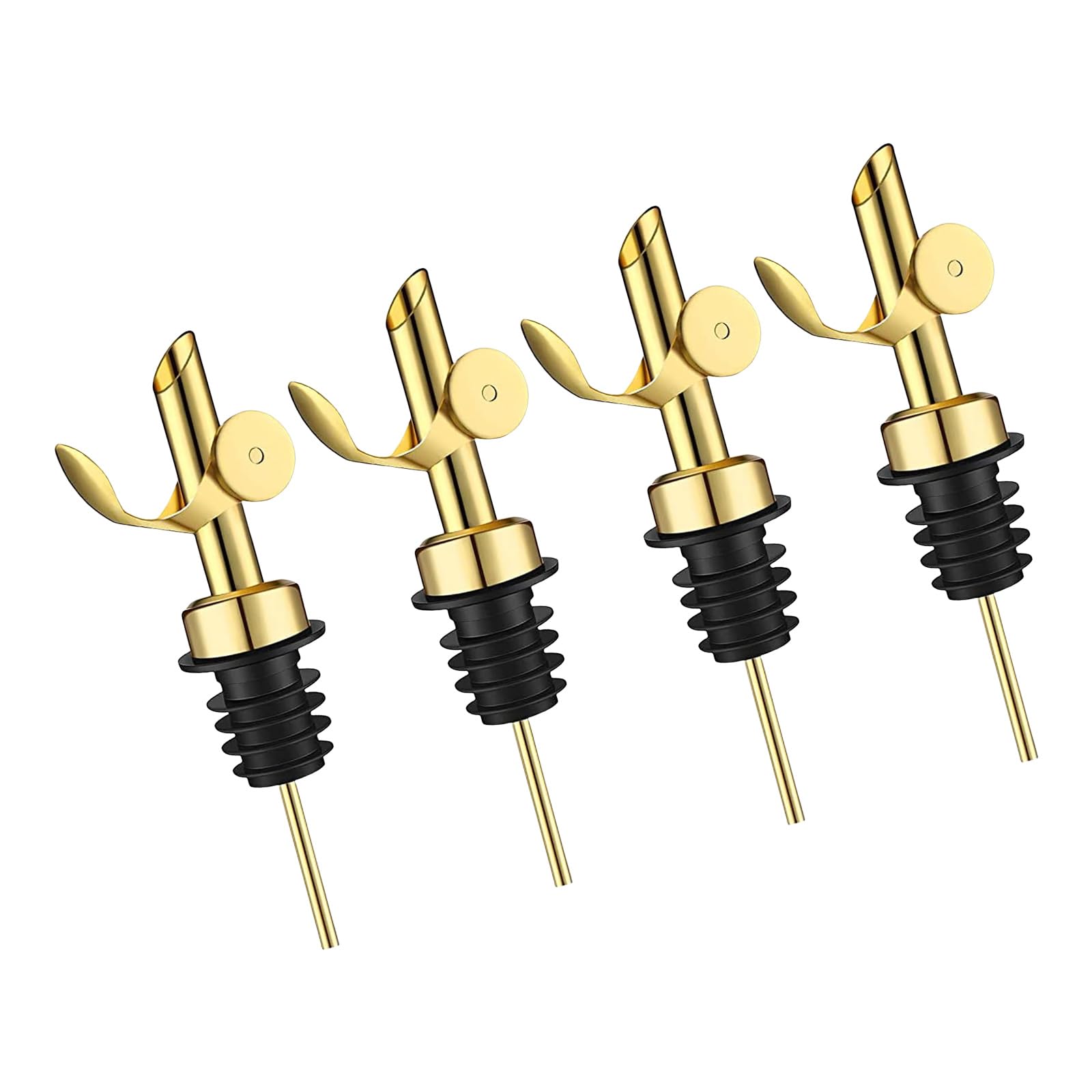 Buxuaaaa Auto Close Wine Pour Spouts with Drips Proof Design Rusts Resistant Nonrust Steel Suitable for Liquor Bottles Leak Proof Wine Pourer Nonrust Steel