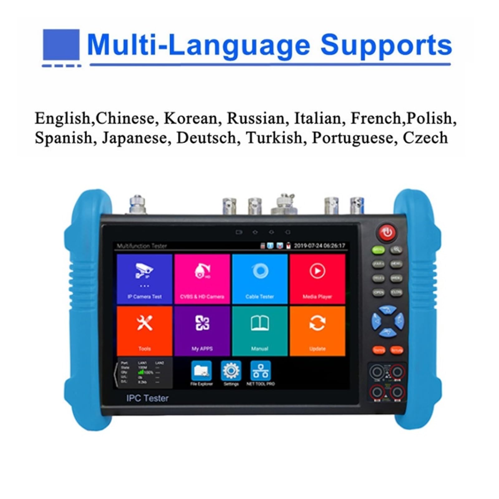 IPC Tester IPC9800Pro Tester IP Kamera 8MP AHD CVI TVI 8K IP Kamera Tester PTZ Kabel Tester VGA CCTV Test(IPC-9800ADHS Pro)