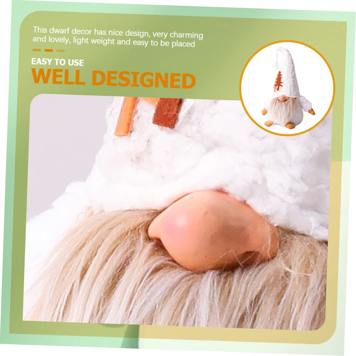 IMIKEYA 5St GNOME Schmuckstücke Stoffzwerge Dekorationen Hausdekorationen für zu Hause weihnachtsdeko weihnachtsgnom Ornament Weihnachtszwerg basteln Weihnachtszwergpuppe Gnom-Puppe Weiß