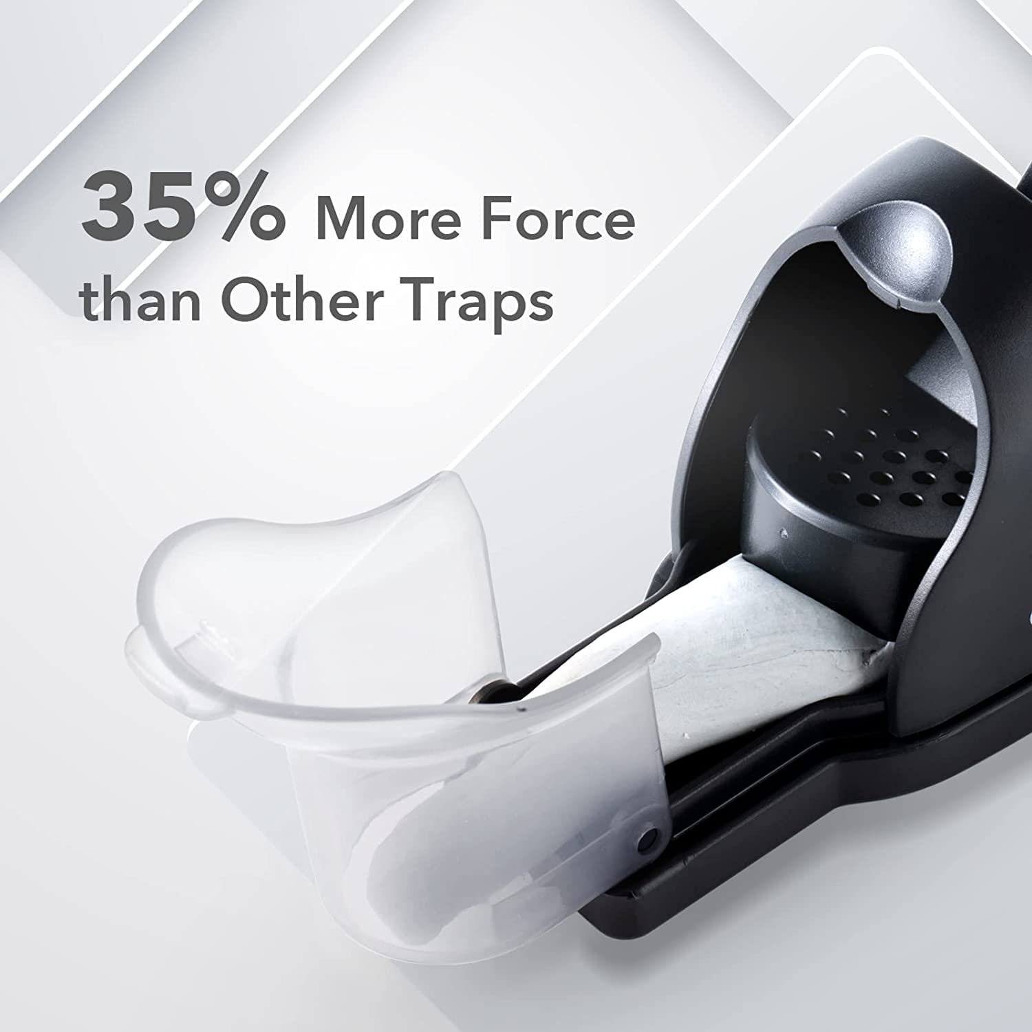 OWLTRA mouse trap placed along wall for rodent control