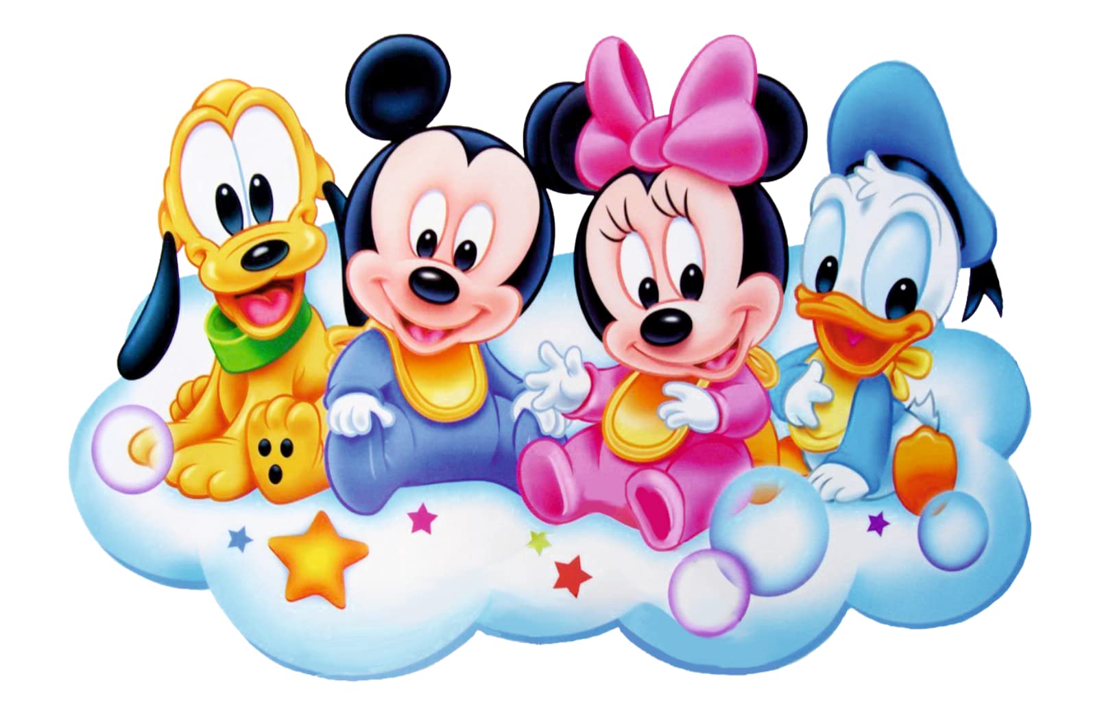 Mickey Mouse and Friends Cartoon Wall Sticker for Living Room, Kids Room, Bedroom, Restorent, Cafe (Size - 48 Cm X 63 Cm)
