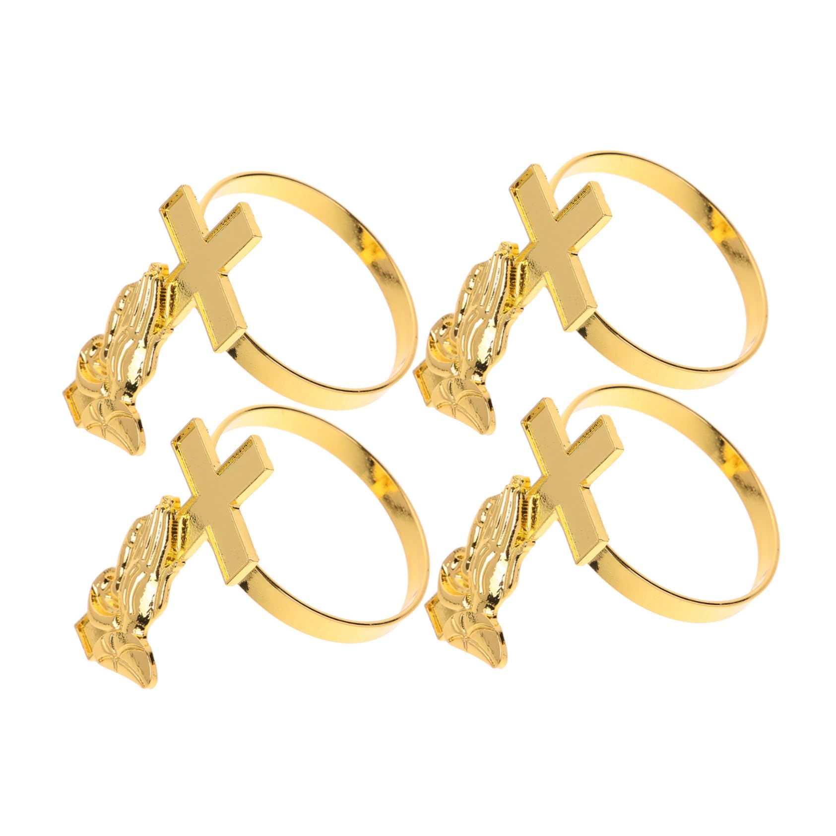 ABOOFAN 5 Set Portatovagliolo Da Comunione Rosa Elegante Tallone Caldo Portatovaglioli Anello Portatovagliolo Decorazioni Per La Tavola Decorazione Della Tavola Da Pranzo Golden 4 Pezzi*5