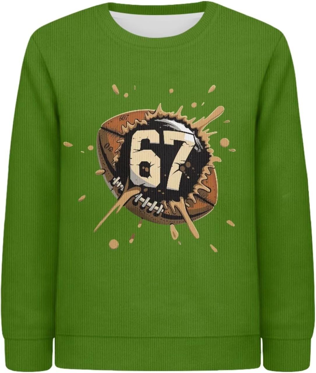 67 Shirts Kids 6 7 Six Seven Long Sleeved Sweaters Boys Girls Round Neck Sweatshirt Cute School Fall Clothes