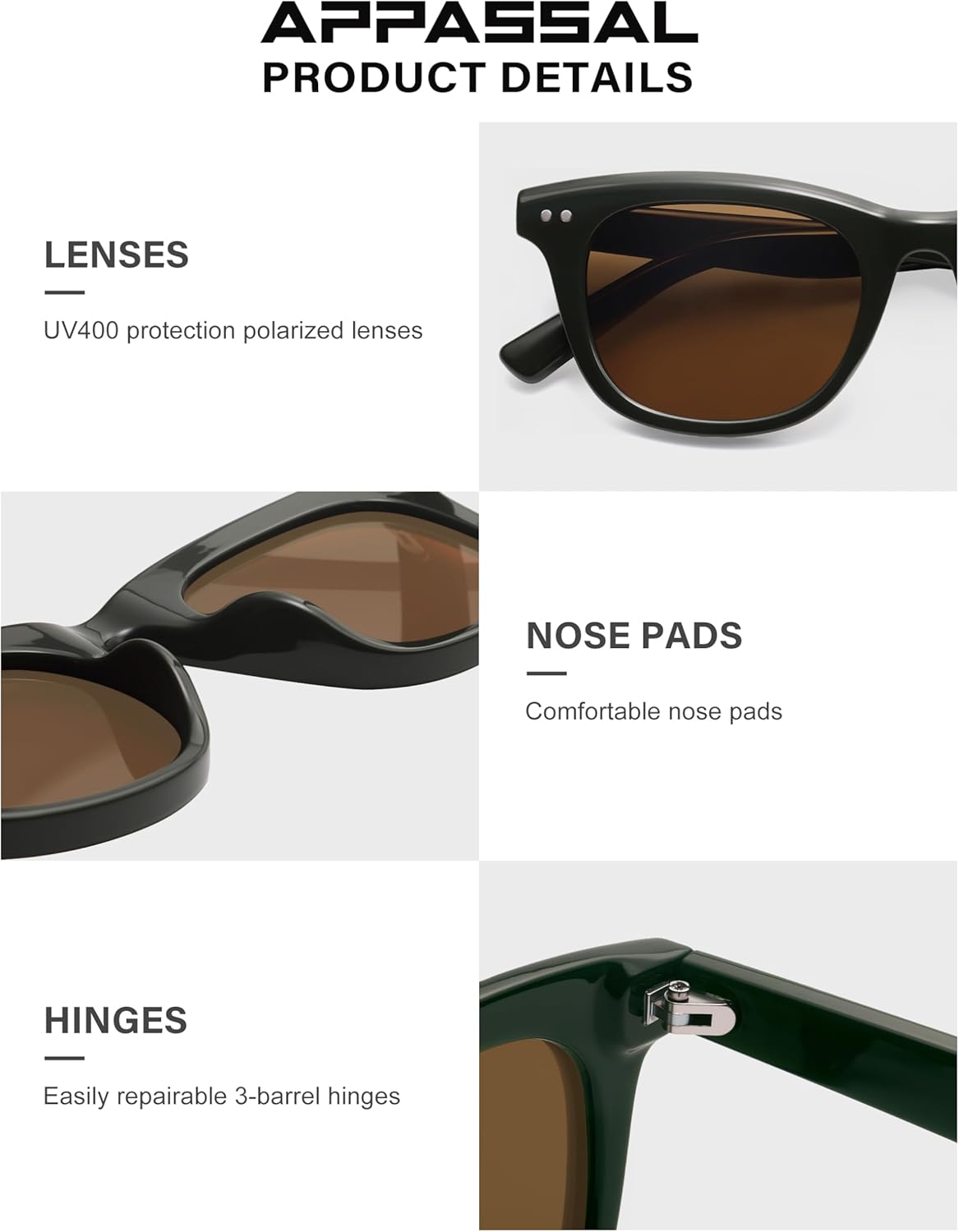 Retro Rectangle Polarized Sunglasses for Women Men Trendy 90s Chic Y2K Sunnies AP3758 - Image 4