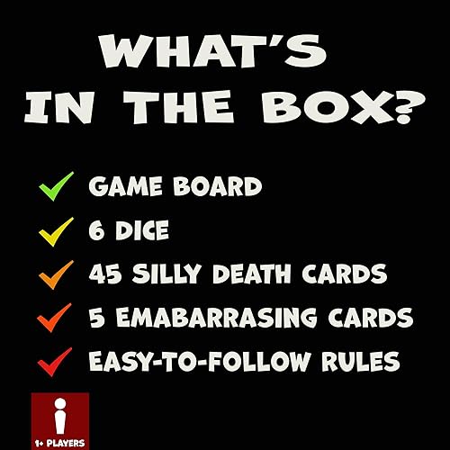 Miniatura 5 de Ginger Fox We're All Gonna Die - Divertido juego de fiesta para adultos, el juego de cartas cooperativo de cortar en dados con la muerte, humor