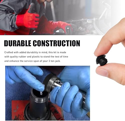 Miniatura 5 de Kit de 17 sellos para gato de piso, sello de junta tórica hidráulica horizontal de 3 toneladas con tapón de llenado de aceite, juego de reparación