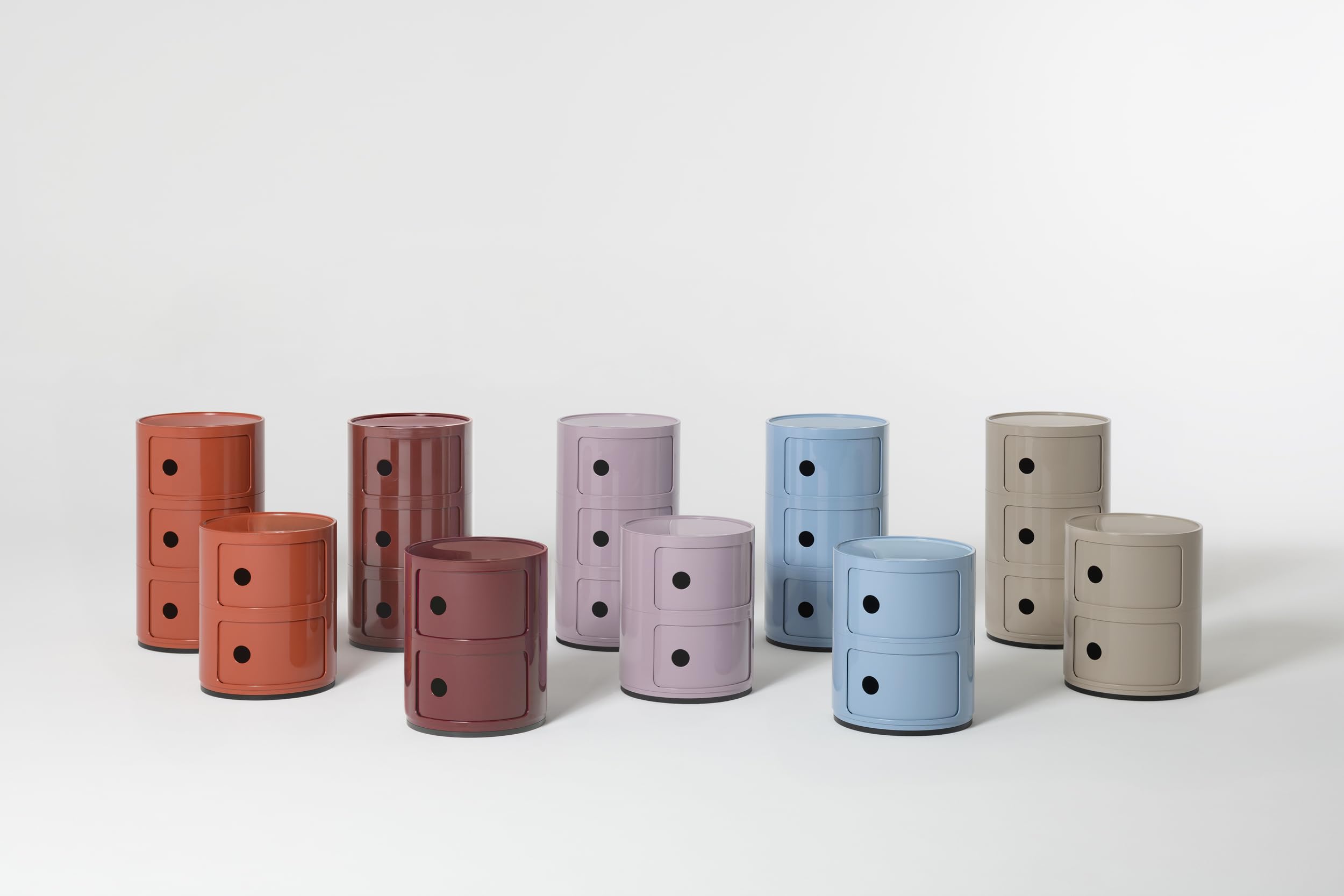 Kartell Componibili, Mobile Contenitore 2 Elementi, Bordeaux